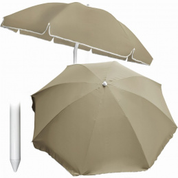 Zahradní slunečník 240 cm - ecru s funkcí rozbití