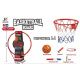 Kovový basketbalový koš pro děti 3+ měřítko 1:1 + obroučka + síť + míč + pumpa