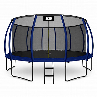 Aga SPORT EXCLUSIVE Trampolína 500 cm Tmavě modrá + ochranná síť + žebřík