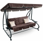 Aga Zahradní houpačka 2v1 GRANDLUX XXL Tmavě hnědá - 6DAZ073 - 2. JAKOST
