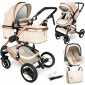 Kiduku Kombinovaný kočárek 3v1 Béžový - 6DZ051 - 2. JAKOST
