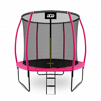 Aga SPORT EXCLUSIVE Trampolína 250 cm Růžová + ochranná síť + žebřík - II. JAKOST