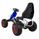 Velká šlapací motokára Silná pro děti Modrá + 100 kg nosnost + EVA kola + Ruční brzda + Sportovní sedadlo