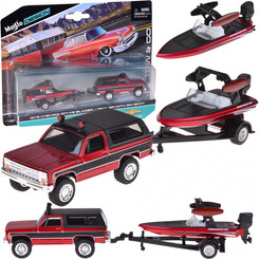 Maisto Licencované Kovové Auto Chevrolet K5 Blazer + loď 1:64 ZA5964 univerzální