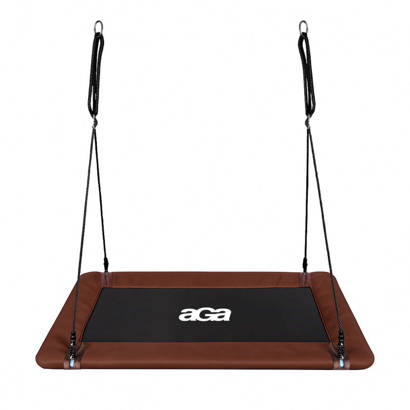 Aga Závěsný houpací obdelník 150x79 cm Hnědý