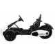 Dětská motokára Bolid XR-1 na baterie Bílá + nastavitelná řídítka + tvarované sedadlo