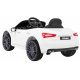 Maserati Ghibli baterie pro děti Bílá + Dálkové ovládání + Pomalý start + EVA + MP3 USB + LED