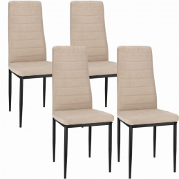 Židle VERUM látka béžová - 4 kusy