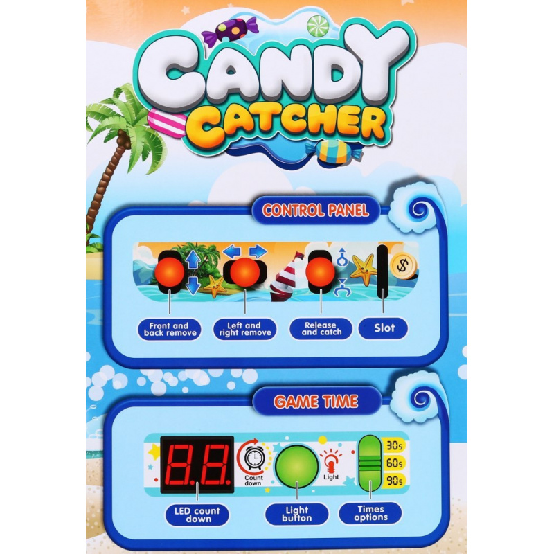 Prodejní automat Ball Catcher pro děti 3+ Arkádová hra Ball Catcher + ovládací panel + 10 míčků + 12 žetonů