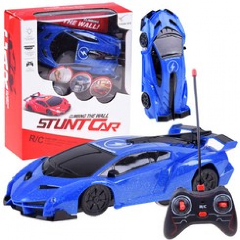 Nástěnné autíčko na dálkové ovládání RC0491 - Modré