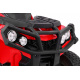 Dětská čtyřkolka na baterie Červená + nafukovací kola + rádio MP3 + pomalý start