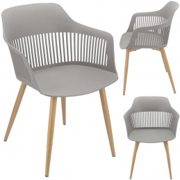 Plastová židle CORNIDO šedá