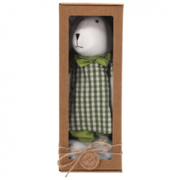 Látkový zajíček na teleskopických nohách 75 cm chlapec