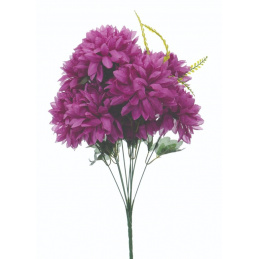 Kytice umělých květin fialové Chryzantémy - 55 cm