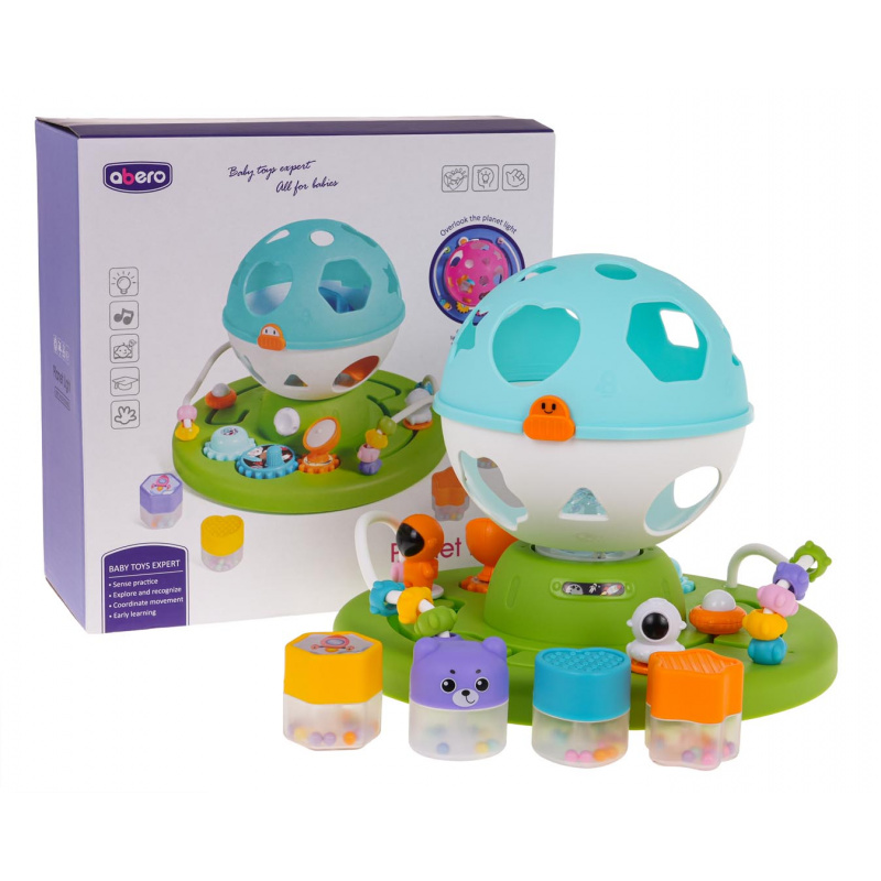 Interaktivní třídič s funkcí světel a zvuku modrý