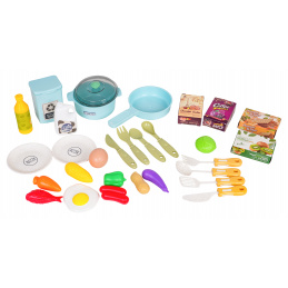 Modrá kuchyňka s funkcí světel a zvuků + příslušenství