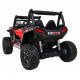 Buggy UTV Off-roader pro děti Červená + dálkové ovládání + nosič zavazadel + pomalý start + EVA + MP3 LED