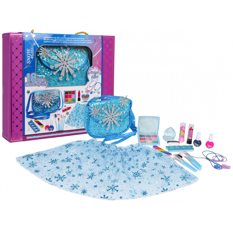 Sada na líčení + Ledové modré šaty