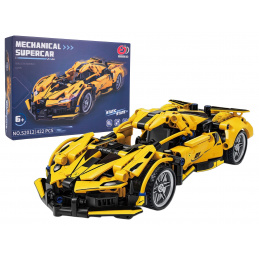 Stavebnice Sportovní Auto Žluté 422ks.