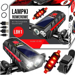 L8H1 SOLÁRNÍ CYKLISTICKÁ LAMPA NA ŘÍDÍTKA + ZADNÍ