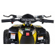 Čtyřkolka Highper na baterie Yellow 35km/h + Střídavý motor 1000W + Nafukovací kola + Nastavení sedadla