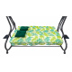 Zahradní houpačka Sedátko Textil 2x1 Vzor Palmové listy