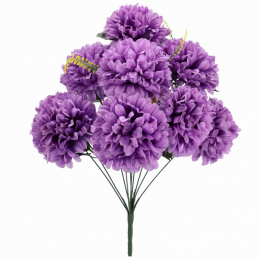 Kytice umělých květin fialové Chryzantémy - 54 cm
