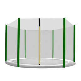 Aga Ochranná síť 400 cm na 6 tyčí Černá síť / Tmavě zelená