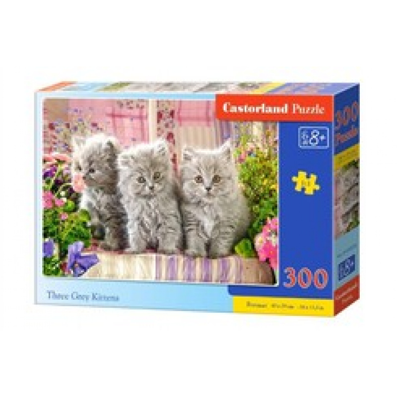 CASTORLAND Puzzle 300 dílků - Tři šedá koťata
