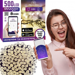 500 LED SVĚTLA BÍLÁ - OVLÁDÁNÍ MOBILNÍM TELEFONEM