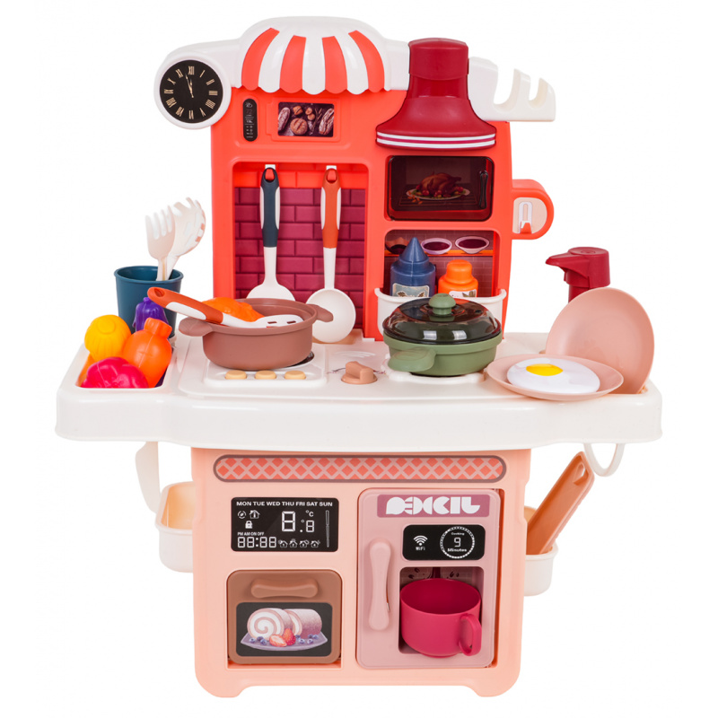 Kuchyně s funkcí světel a zvuků růžová