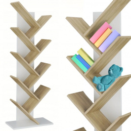 BOOKROWER bílá/dub sonoma 142 cm