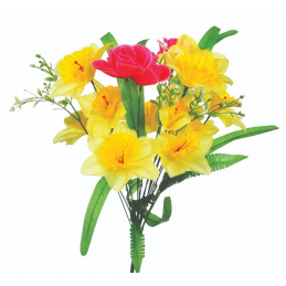 Kytice umělých květin žluté Narcisy - 54 cm