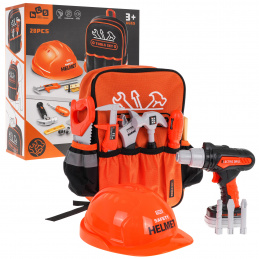 Dětská batohová sada nářadí 3+ Interaktivní šroubovák vrtačka + příslušenství 30 el.