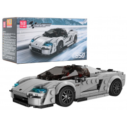Sada Stavebnic Sportovní Vozidlo Stříbrné 388ks.