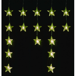 Linder Exclusiv Vánoční světelný závěs Hvězdy 40 LED Teplá bílá