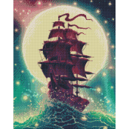 Sada diamantové mozaiky 40x50cm Přes vlny