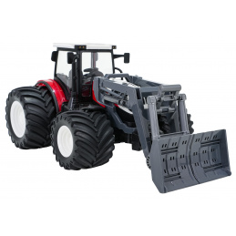 Traktor + Buldozer R/C 1:24 Červený