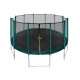 Aga SPORT PRO Trampolína 500 cm Tmavě zelená + ochranná síť + žebřík + kapsa na obuv