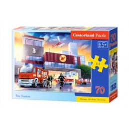 CASTORLAND Puzzle 70 dílků - Hasičská stanice