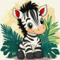 Malování podle čísel 30x30cm KHO1273 Veselá zebra AP0088 univerzální