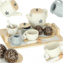 Aga Dřevěný kávový servis pro děti 14 dílů