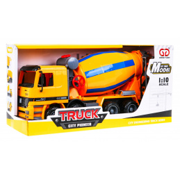 Míchačka na beton pro děti 3+ Realistický model 1:10 + pohyblivé části + otočný kbelík