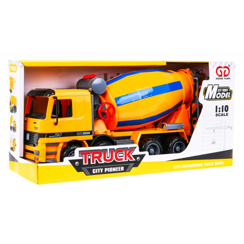 Míchačka na beton pro děti 3+ Realistický model 1:10 + pohyblivé části + otočný kbelík