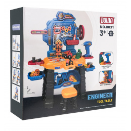 Dílna s nářadím pro děti 3+ Sada pro kutily 184 el. + Interaktivní šroubovák + příslušenství