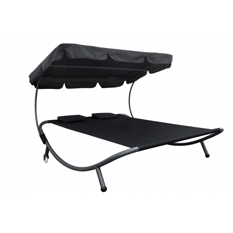 Linder Exclusiv Zahradní lehátko pro dvě osoby se stříškou 2DAZ648 - II. JAKOST