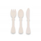 Sada dětských příborů z bioplastu BAMBOOM Krémové