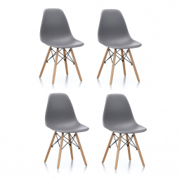 Aga 4x Jídelní židle Šedá