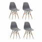 Aga 4x Jídelní židle Šedá