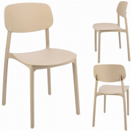 Plastová židle LARA béžová